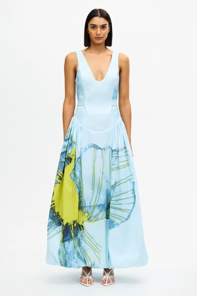 Acler Flosh Maxi Dress In Blue