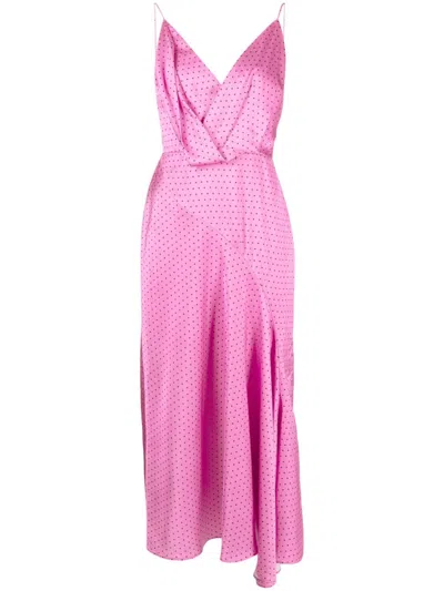 Acler Forli Polka-dot Print Dress In Pink