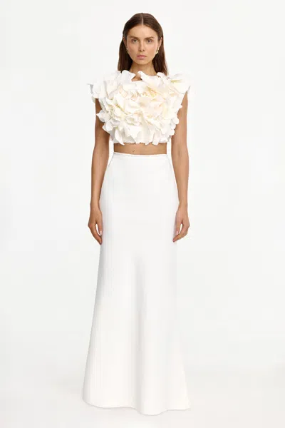 Acler Garlands Maxi Skirt In White