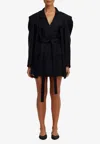 Acler Gennon Belted Mini Blazer Dress In Black