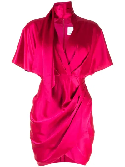 Acler Giles Satin Minidress In Pink