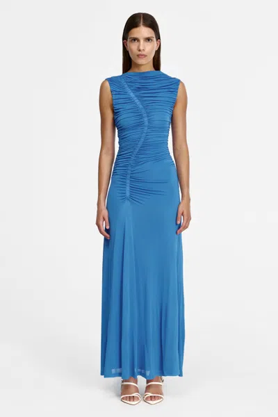 Acler Gillan Maxi Dress In Blue