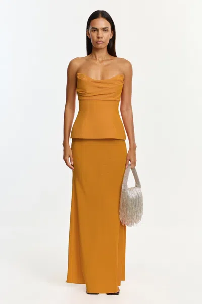 Acler Gilwell Maxi Dress In Brown