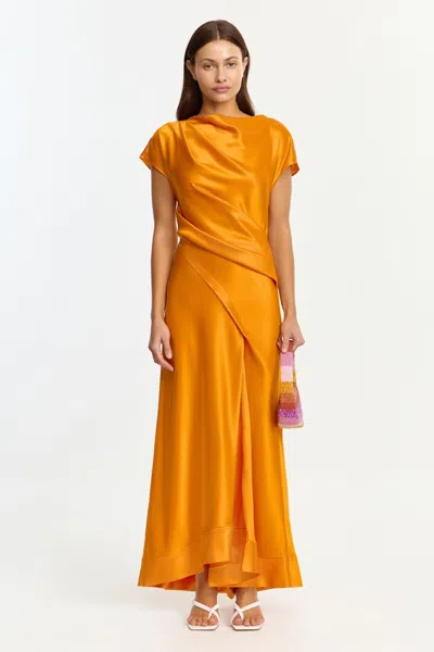 Acler Glatton Maxi Dress In Orange
