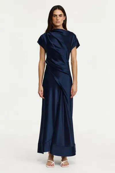 Acler Glatton Maxi Dress In Blue