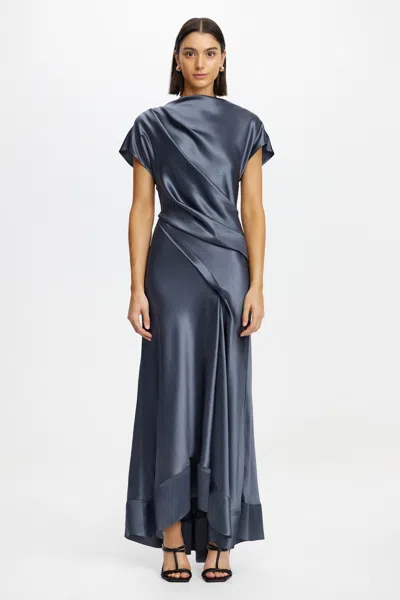 Acler Glatton Maxi Dress In Gray
