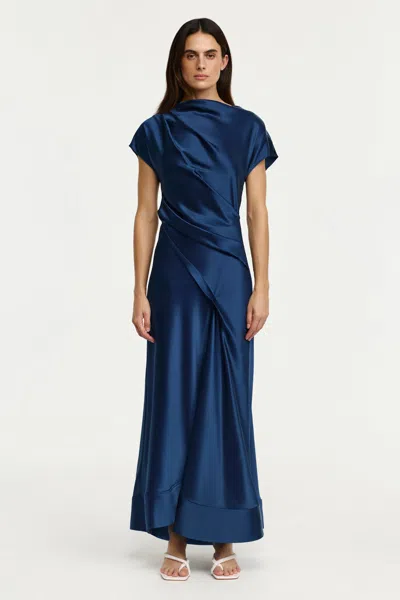 Acler Glatton Maxi Dress In Blue