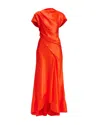 Acler Glatton Maxi Dress In Orange
