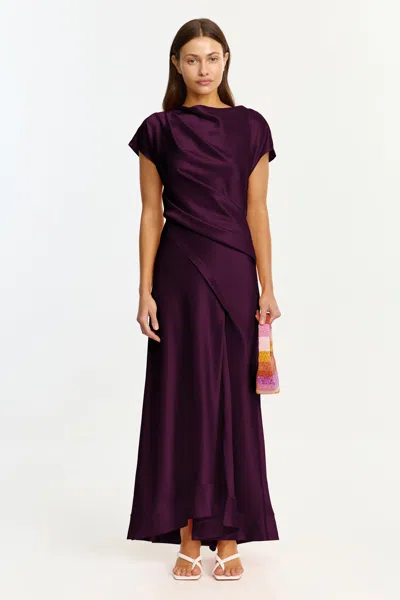 Acler Glatton Maxi Dress In Purple