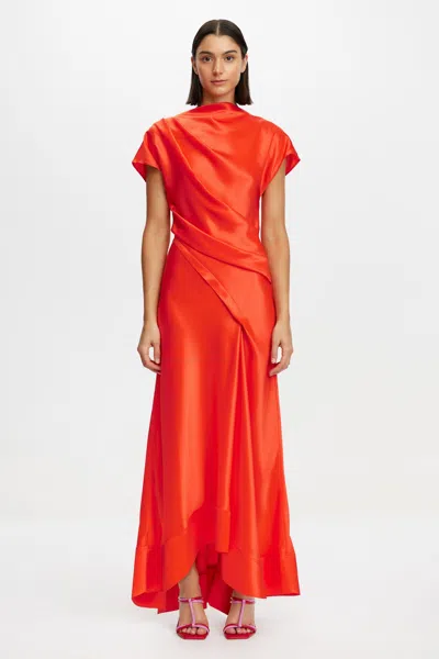 Acler Glatton Maxi Dress In Red