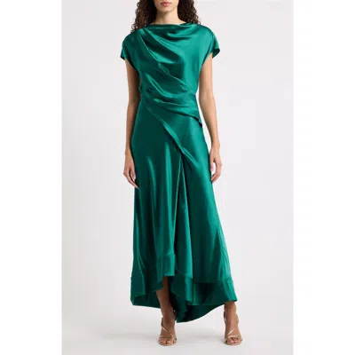 Acler Glatton Satin Maxi Dress In Green