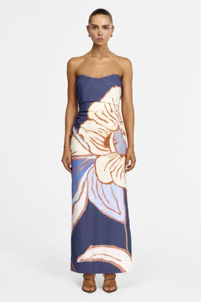 Acler Glider Maxi Dress In Blue