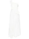 Acler Grangecourt One-shoulder Maxi Dress In Neutrals