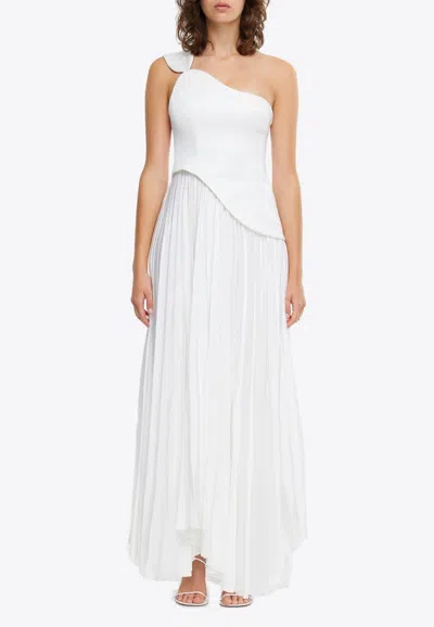 Acler Grangecourt One-shoulder Maxi Dress In White