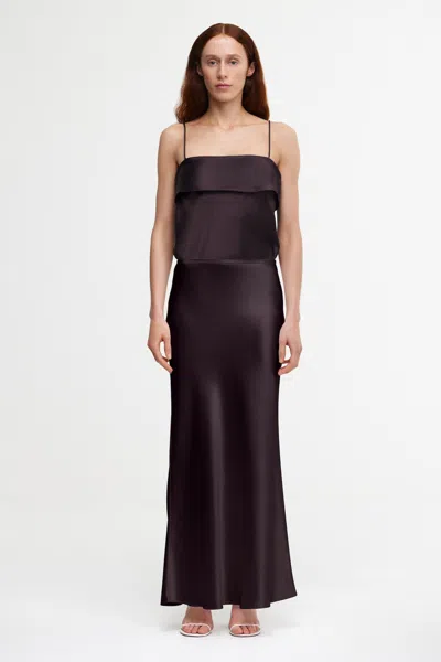 Acler Halewood Maxi Skirt In Purple