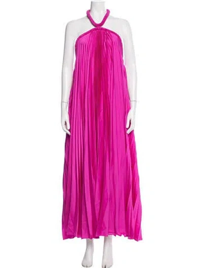 Pre-owned Acler Halterneck Long Dress W/ Tags In Pink