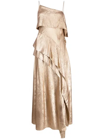 Acler Harley Midi Dress In Gold