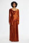 Acler Harriston Maxi Dress In Brown