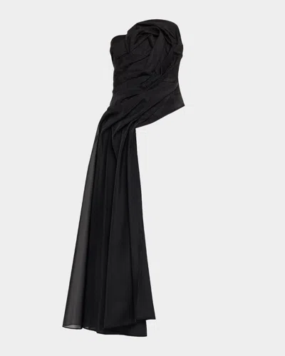 Acler Hawford Strapless Rosette Top In Black