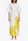 Acler Hawkesbury Belted Midi Dress In Multicolor