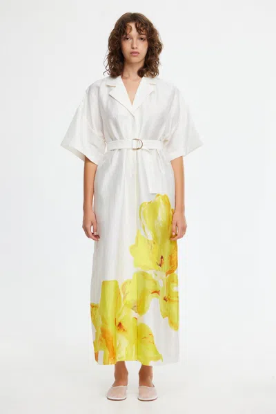 Acler Hawkesbury Midi Dress In White