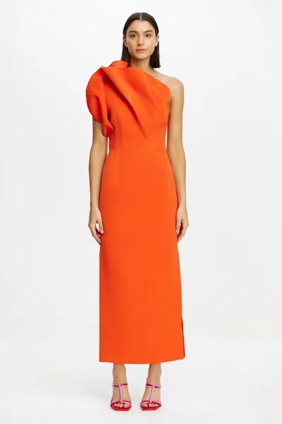 Acler Hawkley Midi Dress In Orange