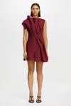 Acler Hawkley Mini Dress In Burgundy