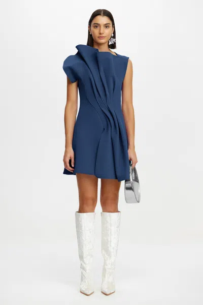 Acler Hawkley Mini Dress In Blue