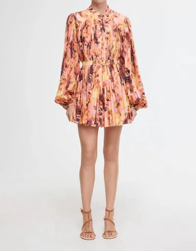 Acler Floral-print Dress In Orange