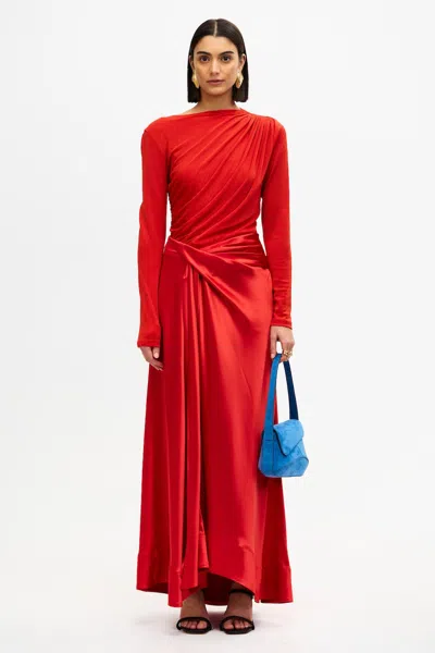 Acler Hertfordshire Maxi Dress In Red