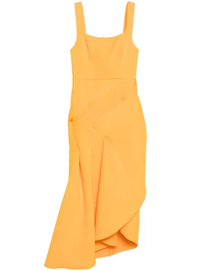 Acler Hewto Midi Dress In Yellow