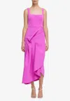 Acler Hewto Midi Dress In Fuchsia