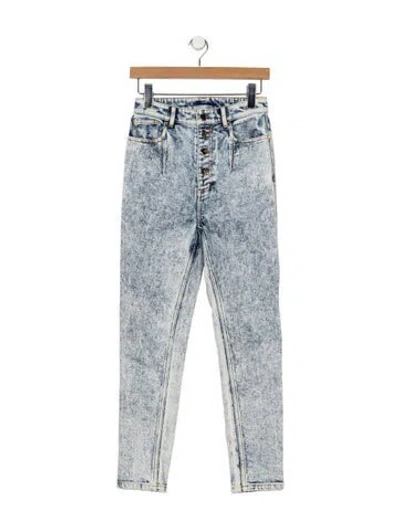 Pre-owned Acler High-rise Straight Leg Jeans In Blue
