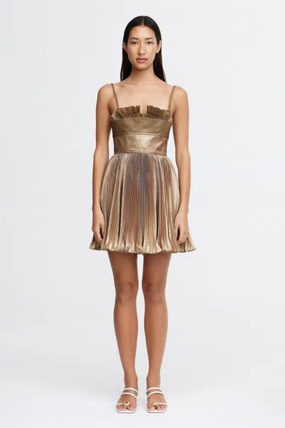 Acler Holcot Mini Dress In Brown