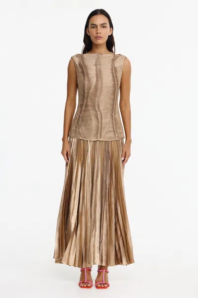 Acler Holden Maxi Dress In Brown