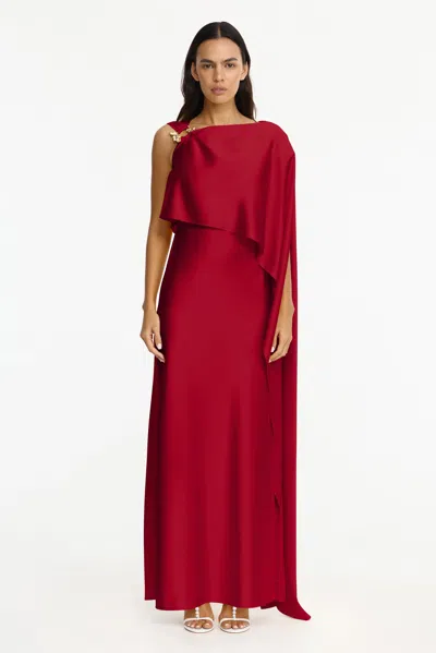 Acler Humfield Maxi Dress In Burgundy