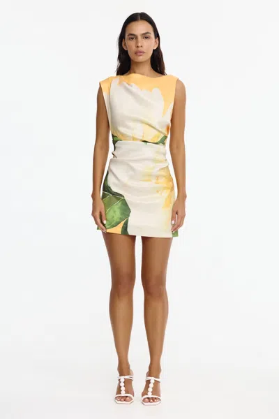 Acler Inkford Mini Dress In Yellow