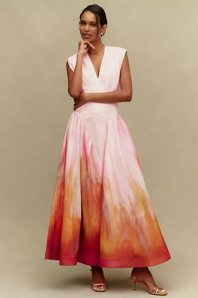 Acler Innoxhill V-neck Maxi Dress In Multi