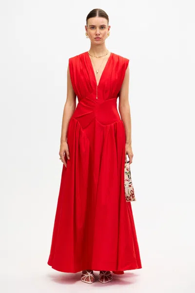 Acler Innoxhill Maxi Dress In Red
