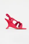 Acler Iverly Knot Wedge In Red