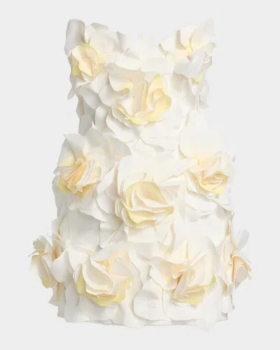 Acler Jackhill 3d Floral Minidress In White