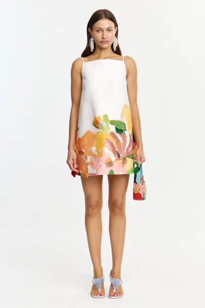 Acler Java Bead-embellished Mini Dress In White