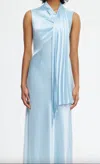 Acler Jeffries Draped Satin Maxi Dress In Multi