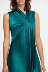 Acler Jeffries Draped Satin Maxi Dress In Multi
