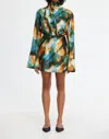 Acler Jeffries Mini Dress In Capri Wallpaper In Multi
