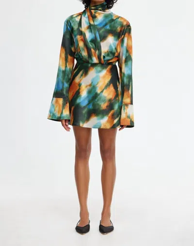 Acler Jeffries Mini Dress In Capri Wallpaper In Multi