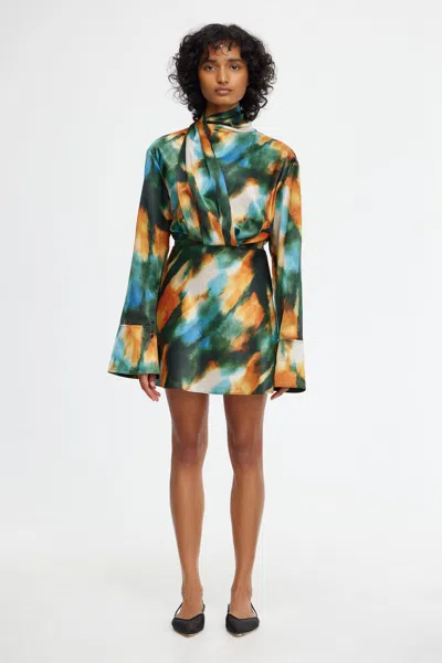Acler Jeffries Mini Dress In Multi