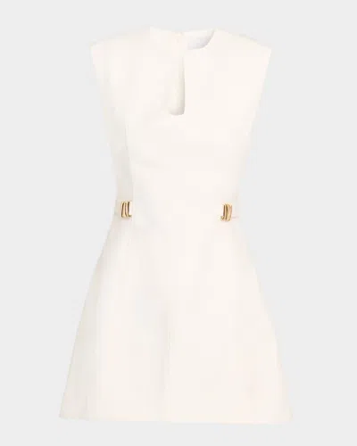 Acler Kearby Sculptural Mini Dress In White