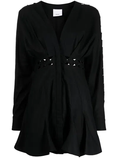 Acler Keeling Organic Cotton Minidress In Black