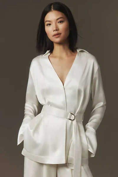 Acler Kellett Belted Blouse In White
